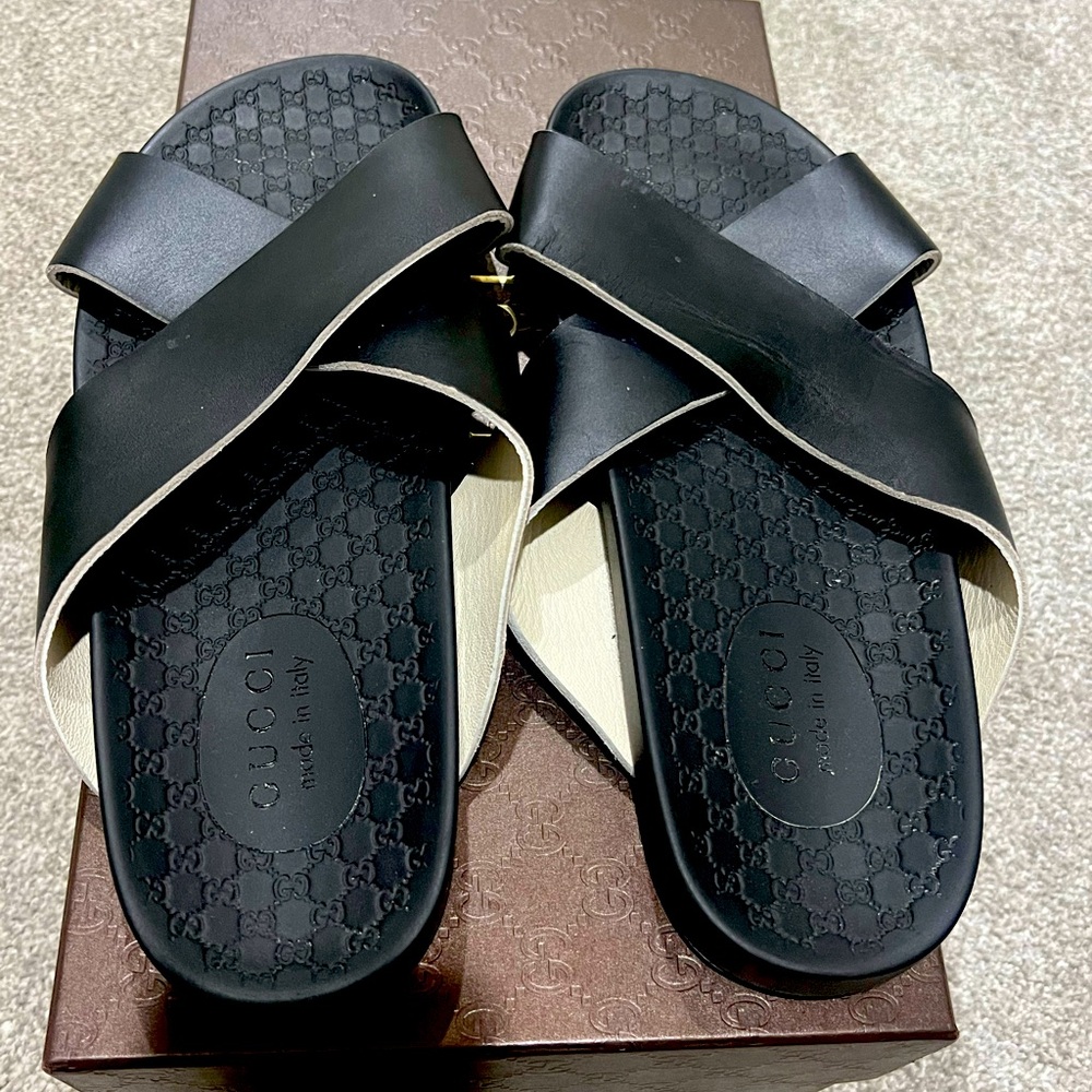 Black Gucci Slides Size 11